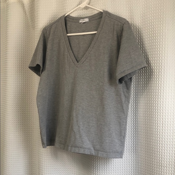 GOOD AMERICAN Gray Short Sleeve Tee - Picture 6 of 10